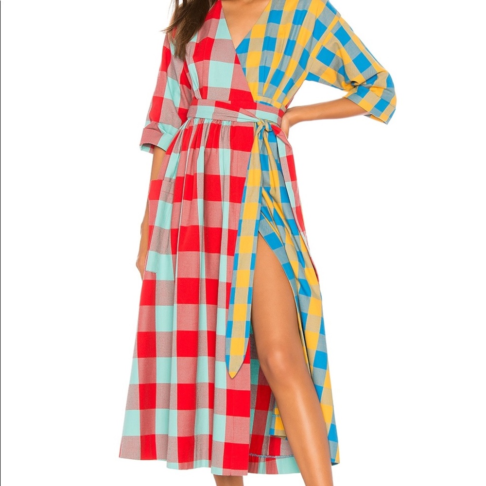 Mara Hoffman plaid maxi dress
